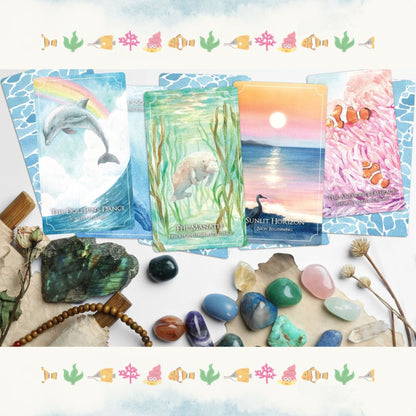 Unlock inner peace with the Dreaming Waves Oracle. This 60-card deck blends feathers and ocean waves, offering dreamy watercolor art and soothing guidance for clarity, transformation, and joy.