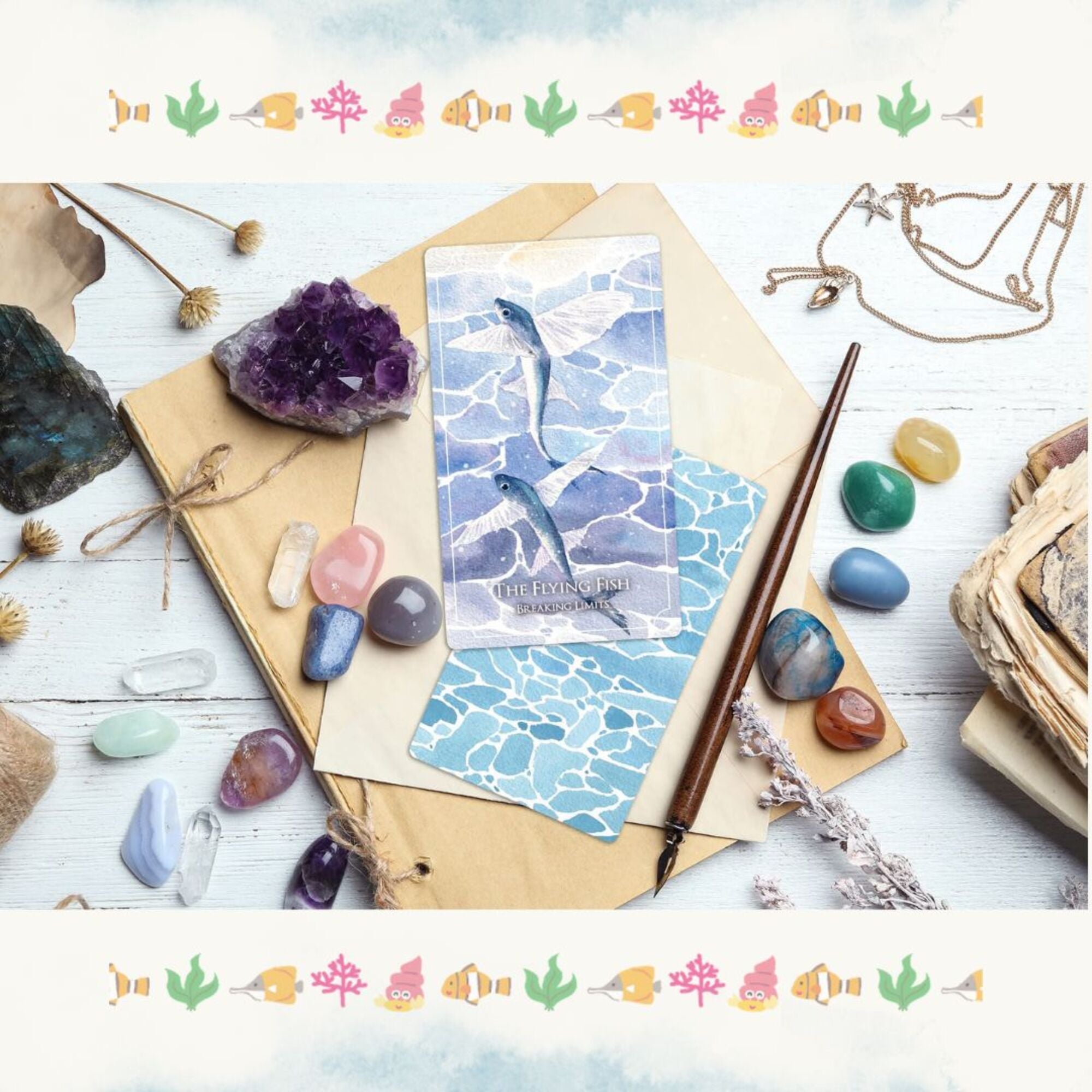 Unlock inner peace with the Dreaming Waves Oracle. This 60-card deck blends feathers and ocean waves, offering dreamy watercolor art and soothing guidance for clarity, transformation, and joy.