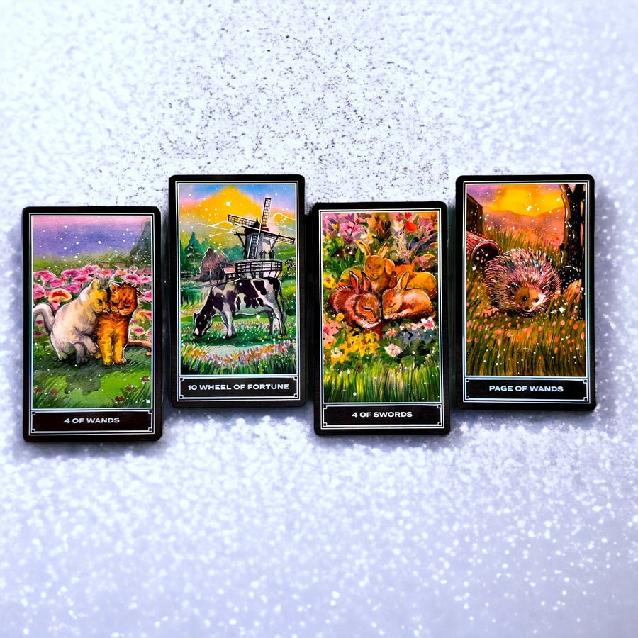 Elevate your Tarot experience with The Enchanting Earth Tarot. This 78-card deck offers intuitive, magical insights through stunning, nature-inspired watercolor illustrations. Dive in now!