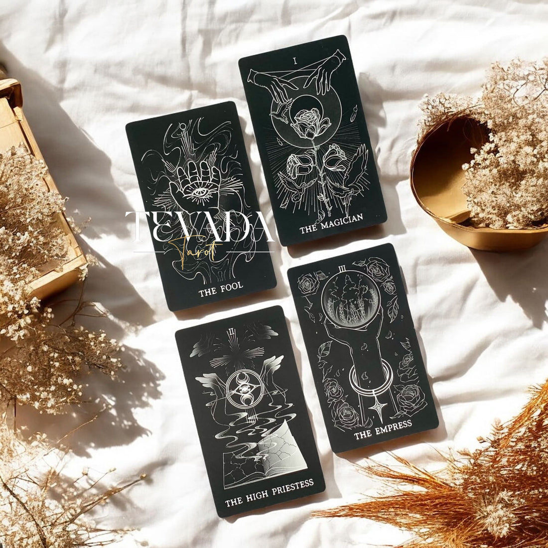 Discover The Hand Tarot Deck, a monochrome 78-card divination tool designed for intuitive readings, symbolic depth, and clear spiritual insight.