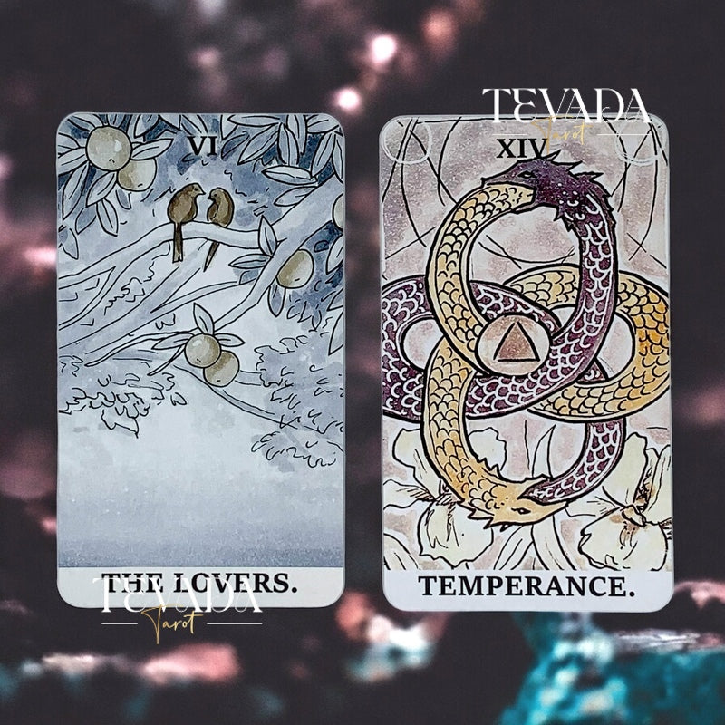 Unleash your intuition with the Ink Witch Tarot II! This mesmerizing watercolor deck blends ancient myths with modern magic. Explore love, choices, and hidden wisdom with unique Lovers &amp; Devil cards.
