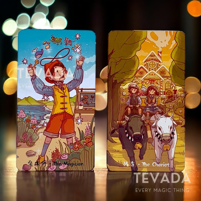 Where Red Riding Hood whispers wisdom and the sly Fox offers cunning advice. Explore your inner world with The Land of Stories Tarot II, a whimsical deck that unlocks the magic of fairytales for insightful readings and personal growth.