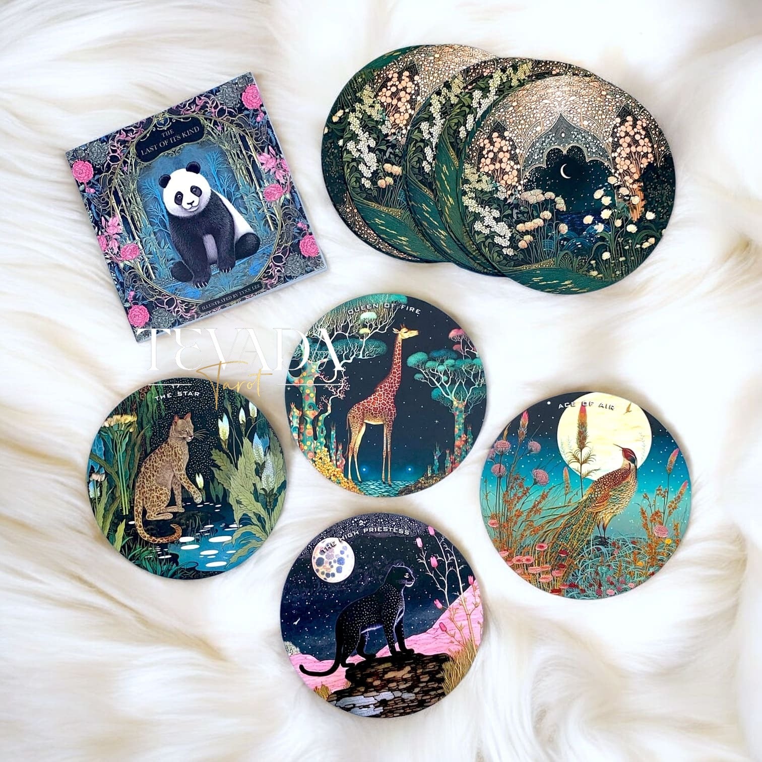 Explore The Last of Its Kind Tarot, a 78-card round deck featuring endangered and extinct animals. Perfect for intuitive readings, personal growth, and connecting with nature&