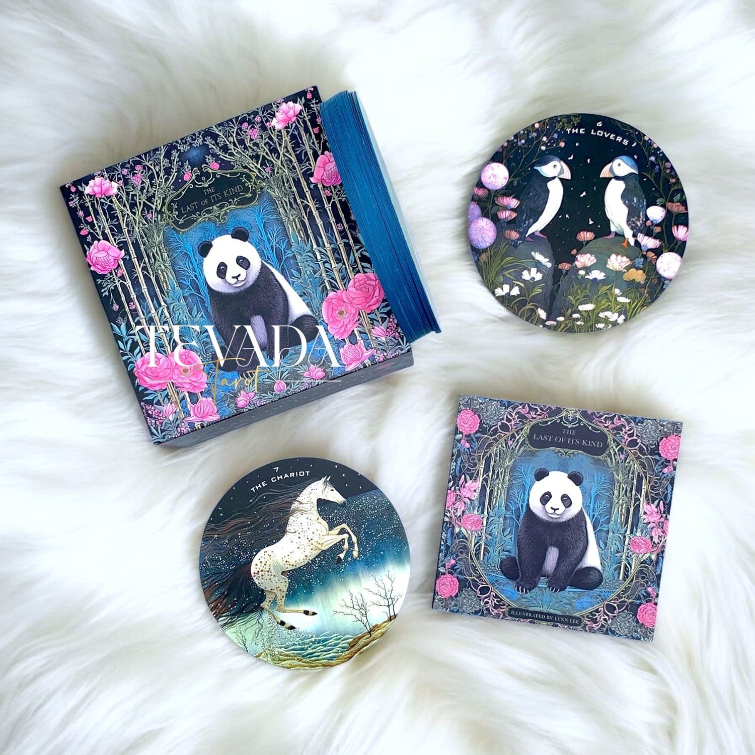 Explore The Last of Its Kind Tarot, a 78-card round deck featuring endangered and extinct animals. Perfect for intuitive readings, personal growth, and connecting with nature&