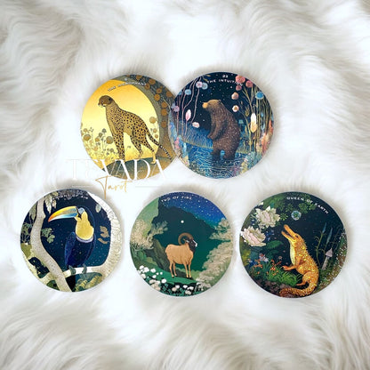 Explore The Last of Its Kind Tarot, a 78-card round deck featuring endangered and extinct animals. Perfect for intuitive readings, personal growth, and connecting with nature&