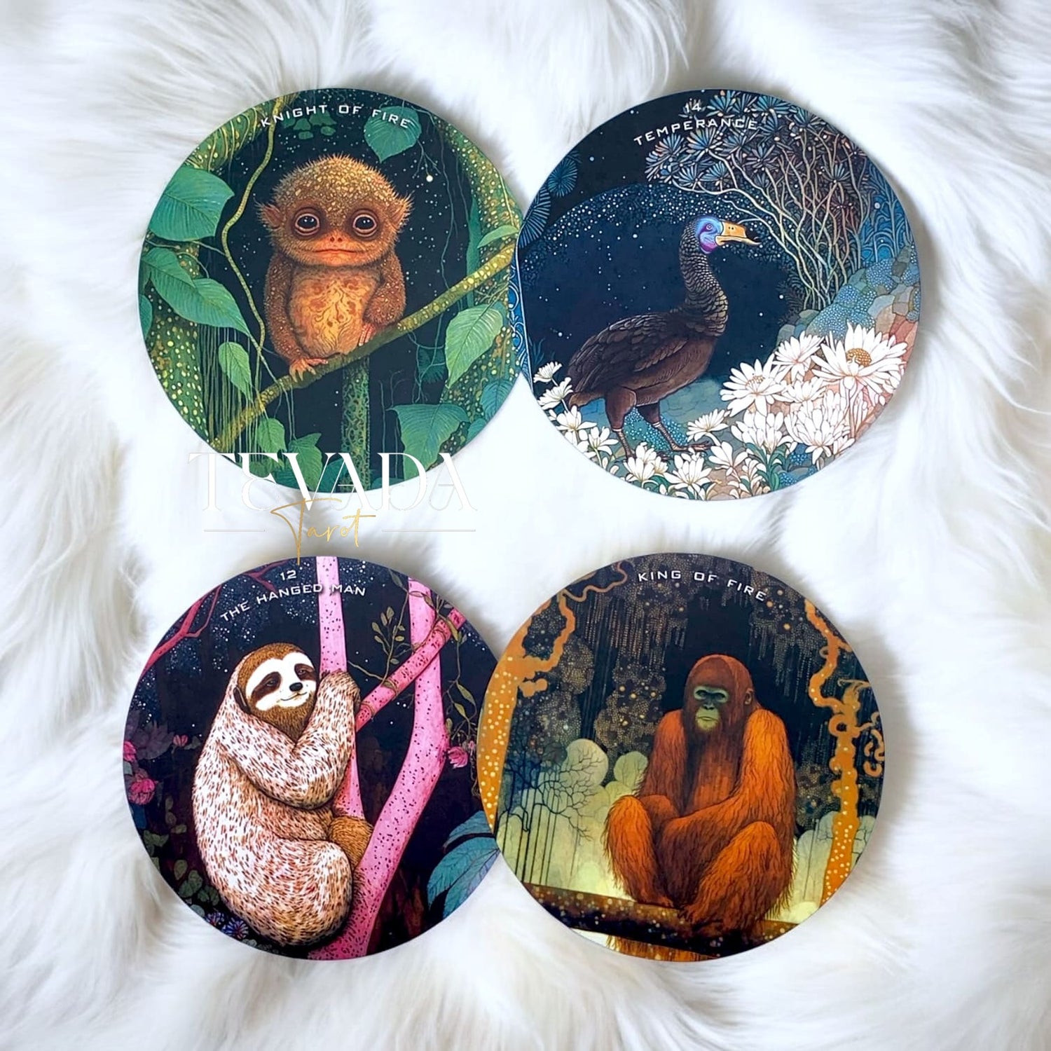 Explore The Last of Its Kind Tarot, a 78-card round deck featuring endangered and extinct animals. Perfect for intuitive readings, personal growth, and connecting with nature&