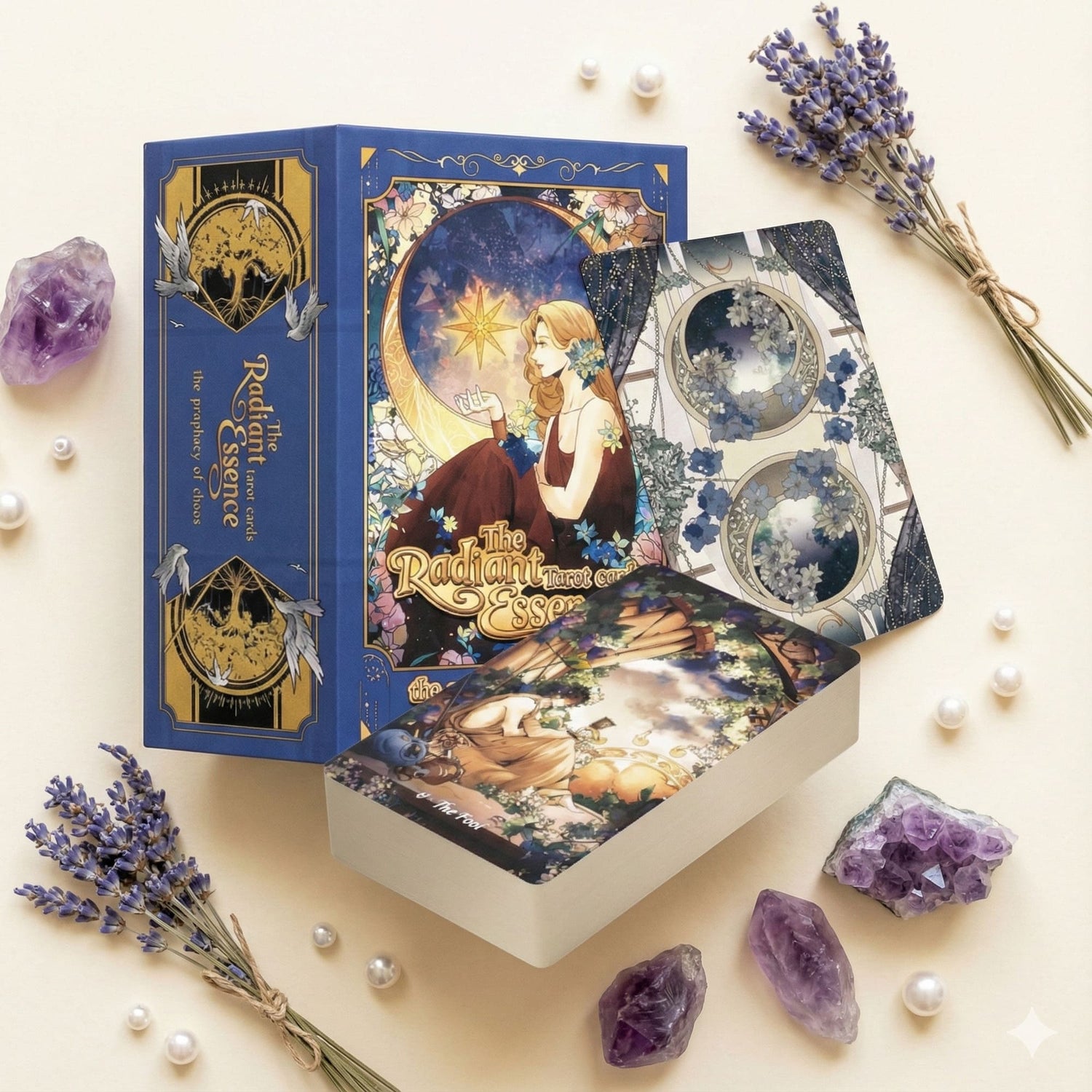 Intuitive and magical tarot deck inspired by Greek mythology and elemental wisdom. The Radiant Essence Tarot offers clear guidance, rich symbolism, and soulful divination for personal insight.