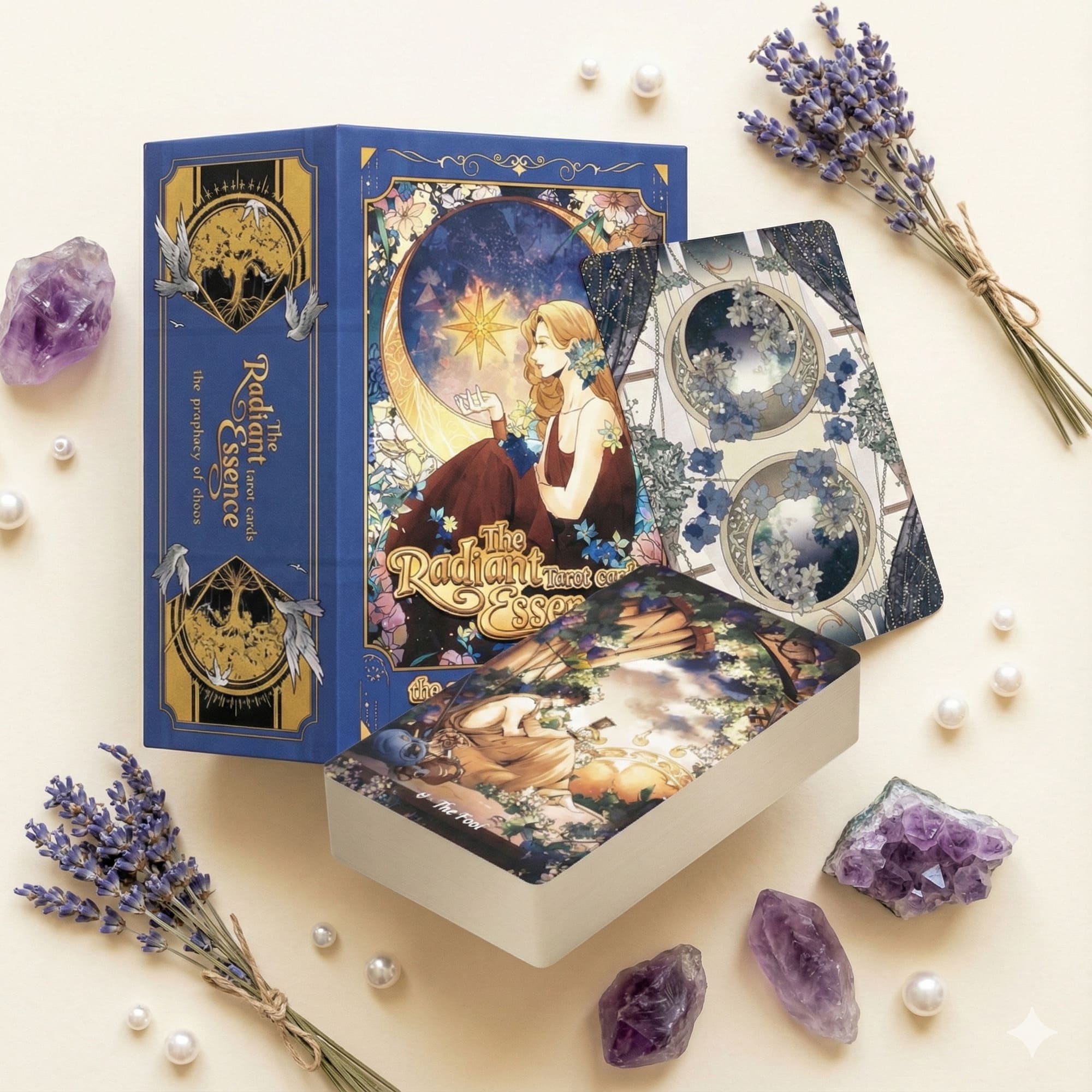 Intuitive and magical tarot deck inspired by Greek mythology and elemental wisdom. The Radiant Essence Tarot offers clear guidance, rich symbolism, and soulful divination for personal insight.
