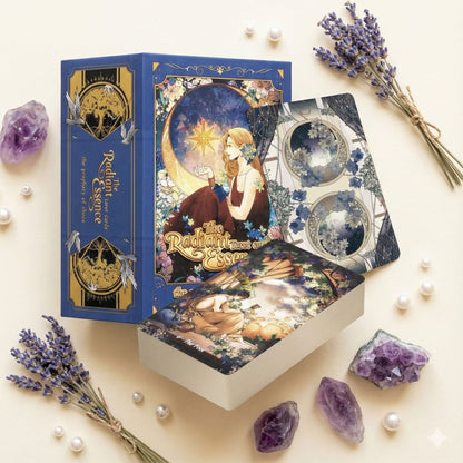 Intuitive and magical tarot deck inspired by Greek mythology and elemental wisdom. The Radiant Essence Tarot offers clear guidance, rich symbolism, and soulful divination for personal insight.