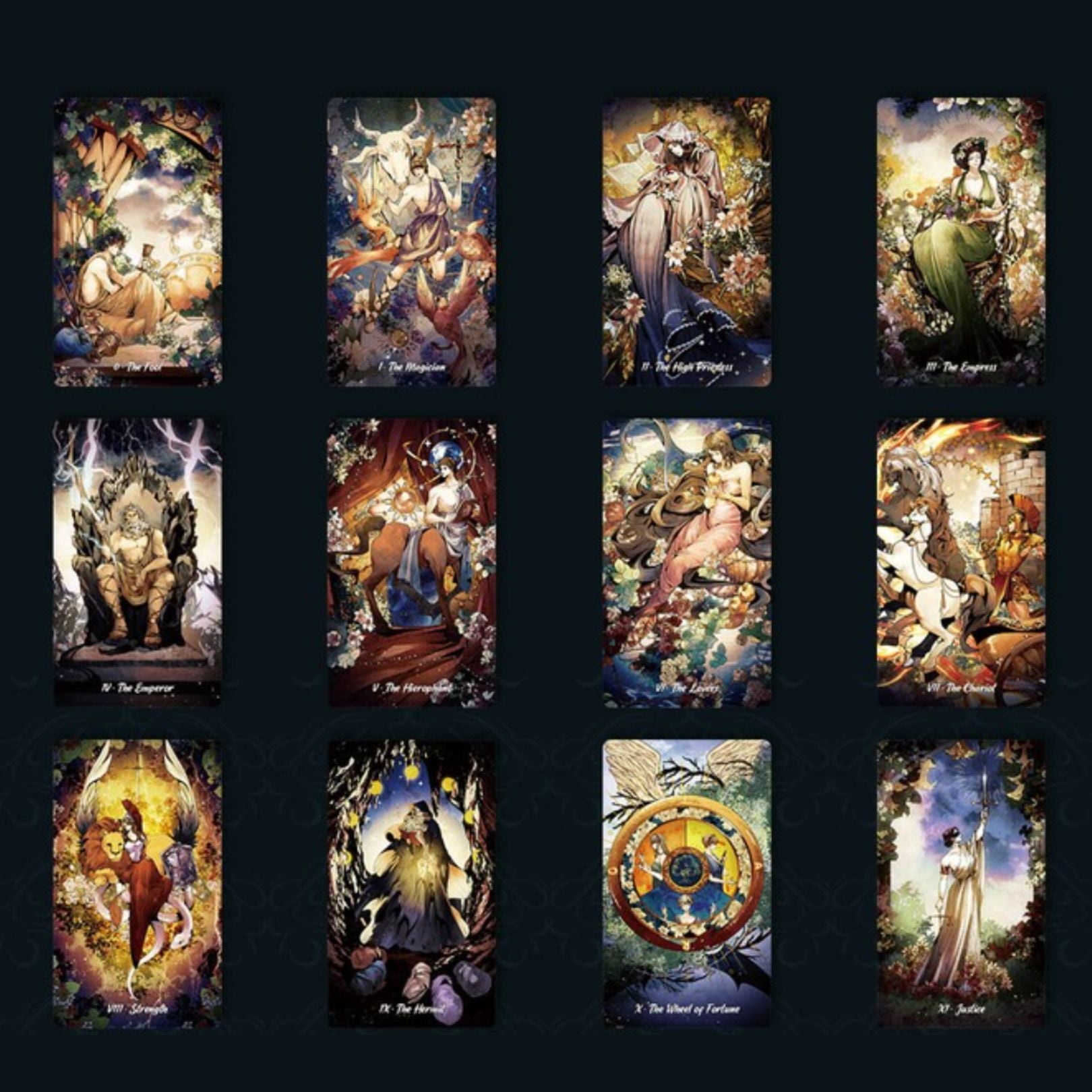 Intuitive and magical tarot deck inspired by Greek mythology and elemental wisdom. The Radiant Essence Tarot offers clear guidance, rich symbolism, and soulful divination for personal insight.