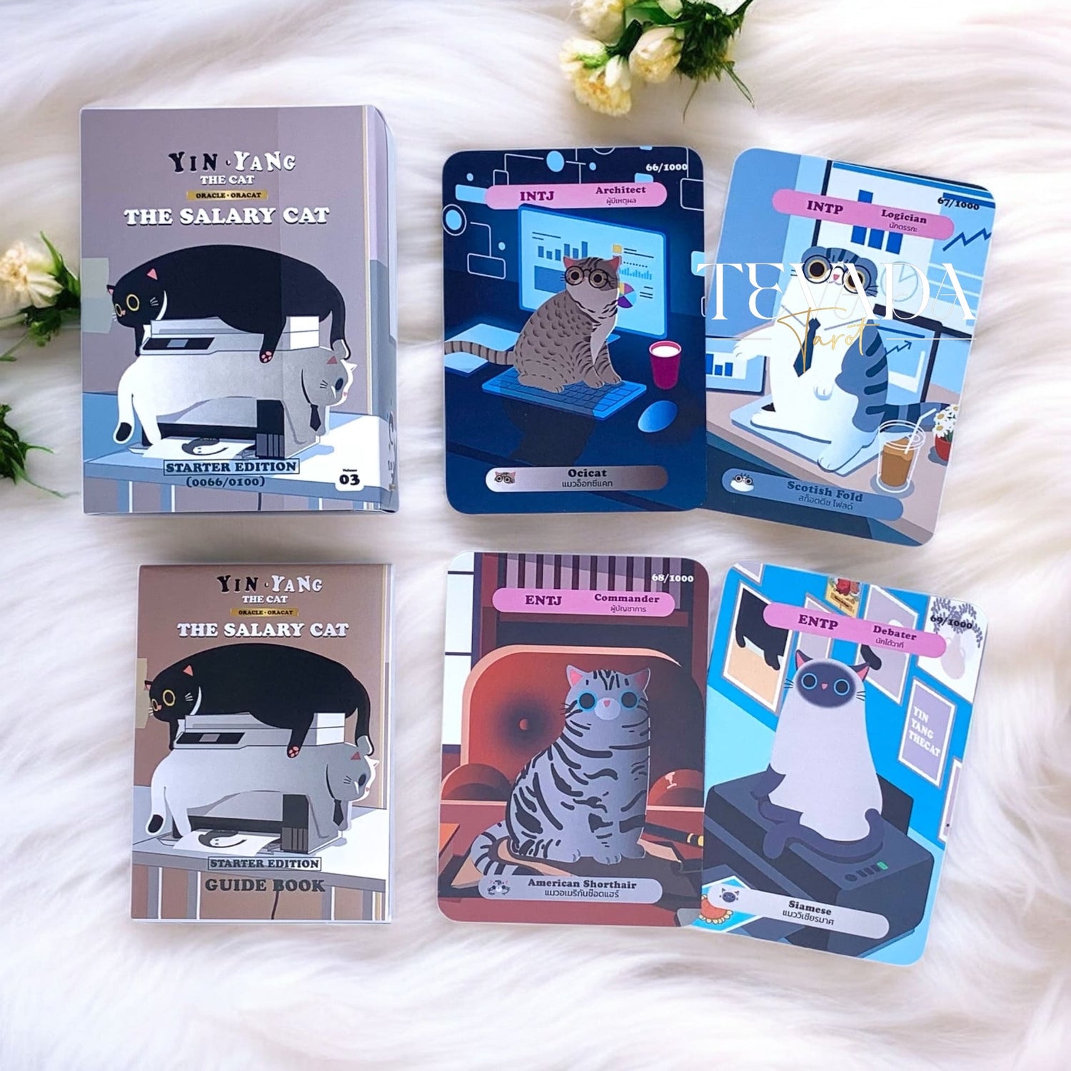 Unleash your inner office cat with the Salary Cat Oracle—a witty 30-card deck for daily insight, emotional clarity, and hilarious work-life divination. Perfect for readers who hustle and nap.