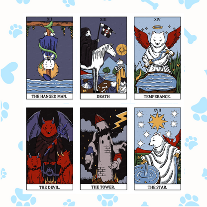 Discover The Tranquil Dog Tarot, featuring 78 calming cards that blend intuitive guidance with gentle dog imagery. Experience inner peace and clarity with every reading.