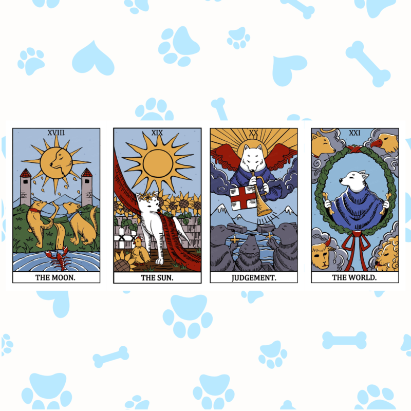 Discover The Tranquil Dog Tarot, featuring 78 calming cards that blend intuitive guidance with gentle dog imagery. Experience inner peace and clarity with every reading.