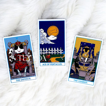 Discover The Tranquil Dog Tarot, featuring 78 calming cards that blend intuitive guidance with gentle dog imagery. Experience inner peace and clarity with every reading.