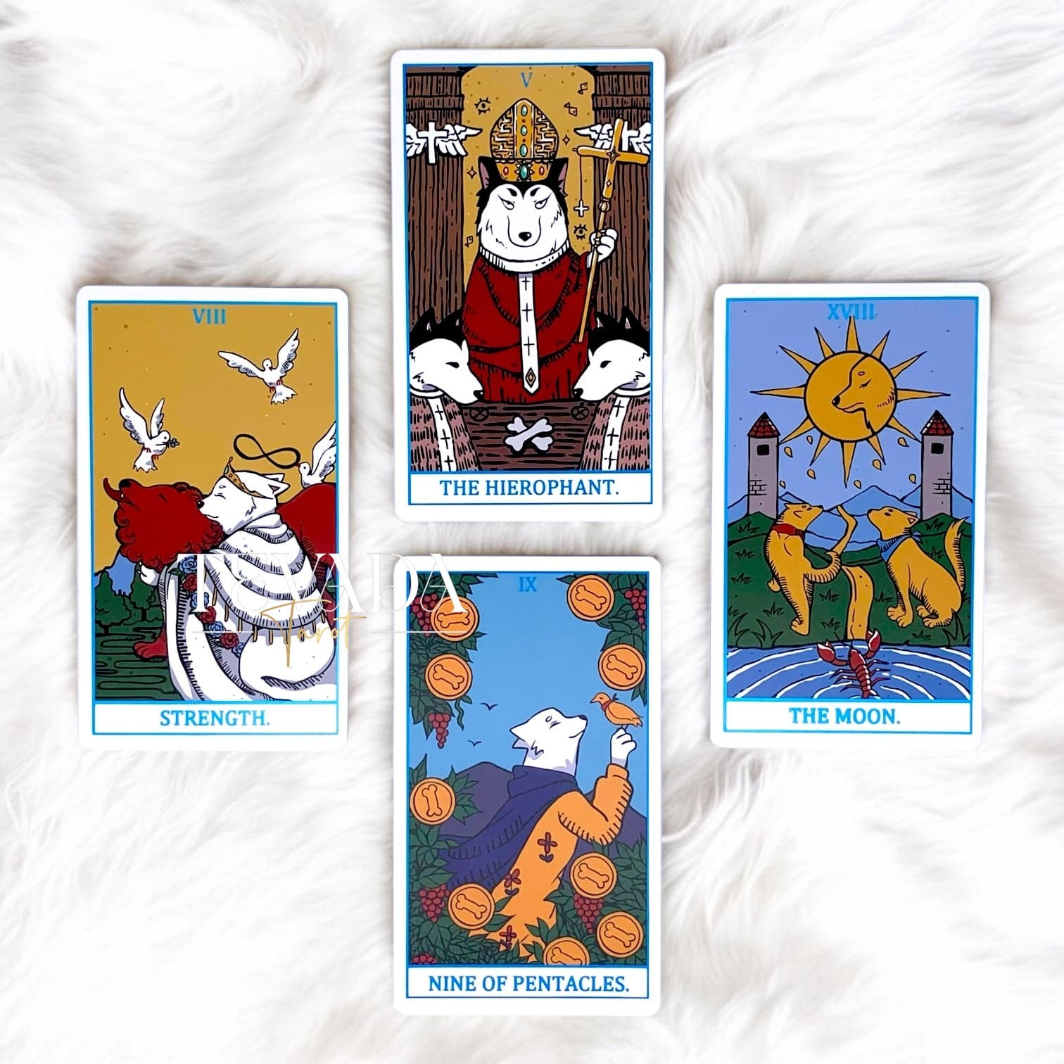 Discover The Tranquil Dog Tarot, featuring 78 calming cards that blend intuitive guidance with gentle dog imagery. Experience inner peace and clarity with every reading.