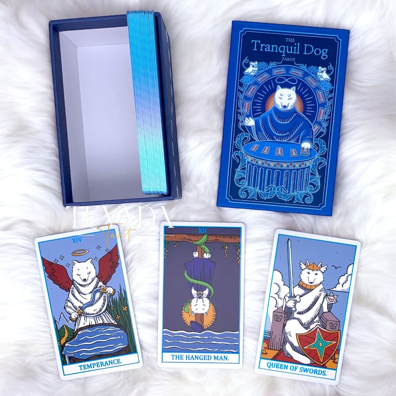 Discover The Tranquil Dog Tarot, featuring 78 calming cards that blend intuitive guidance with gentle dog imagery. Experience inner peace and clarity with every reading.