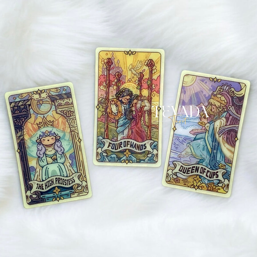 Explore the magical world of The Valley of the Lambs Tarot DELUXE. This charming 78-card deck features 3D lenticular printing, perfect for intuitive guidance and joyful discoveries.