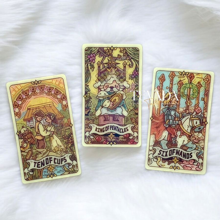 Explore the magical world of The Valley of the Lambs Tarot DELUXE. This charming 78-card deck features 3D lenticular printing, perfect for intuitive guidance and joyful discoveries.