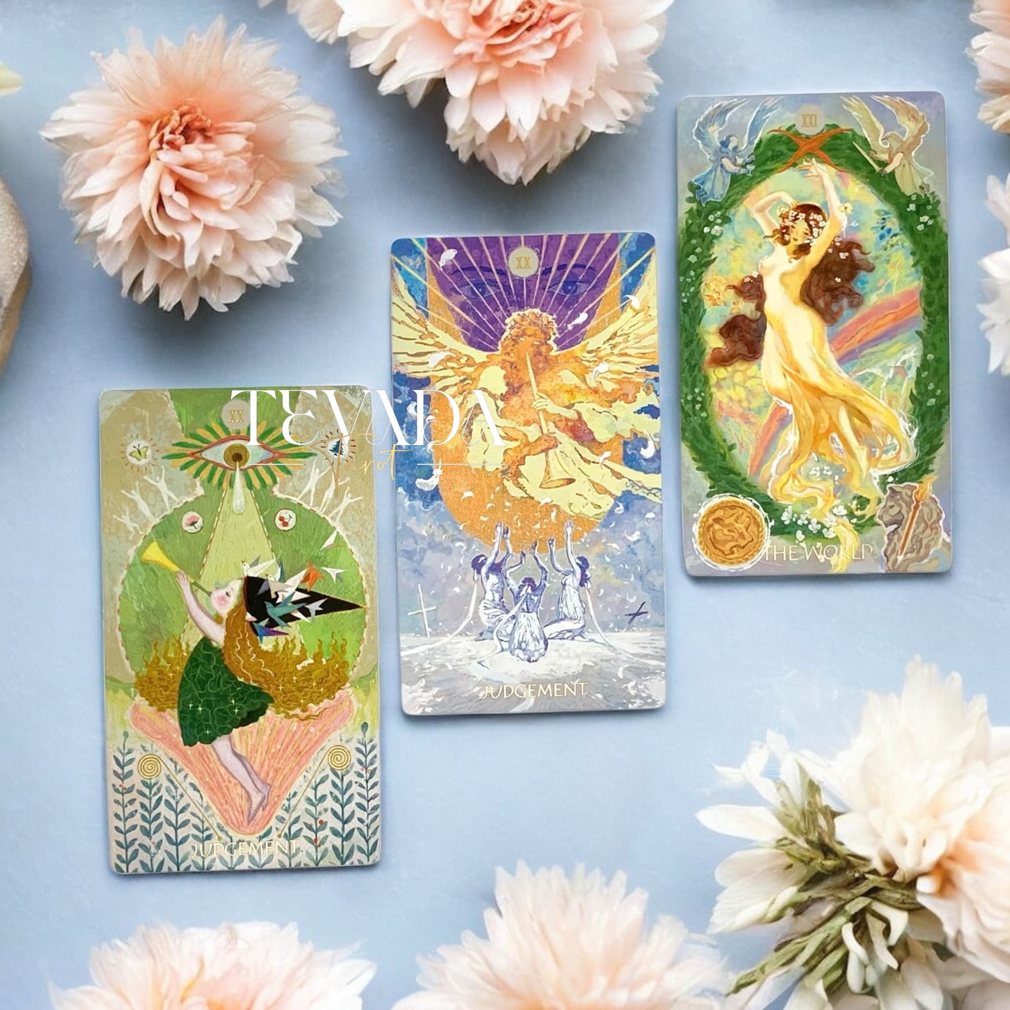 Whisper of Stars and Garden Tarot Starry Sky Edition gold foil edges celestial botanical indie tarot deck