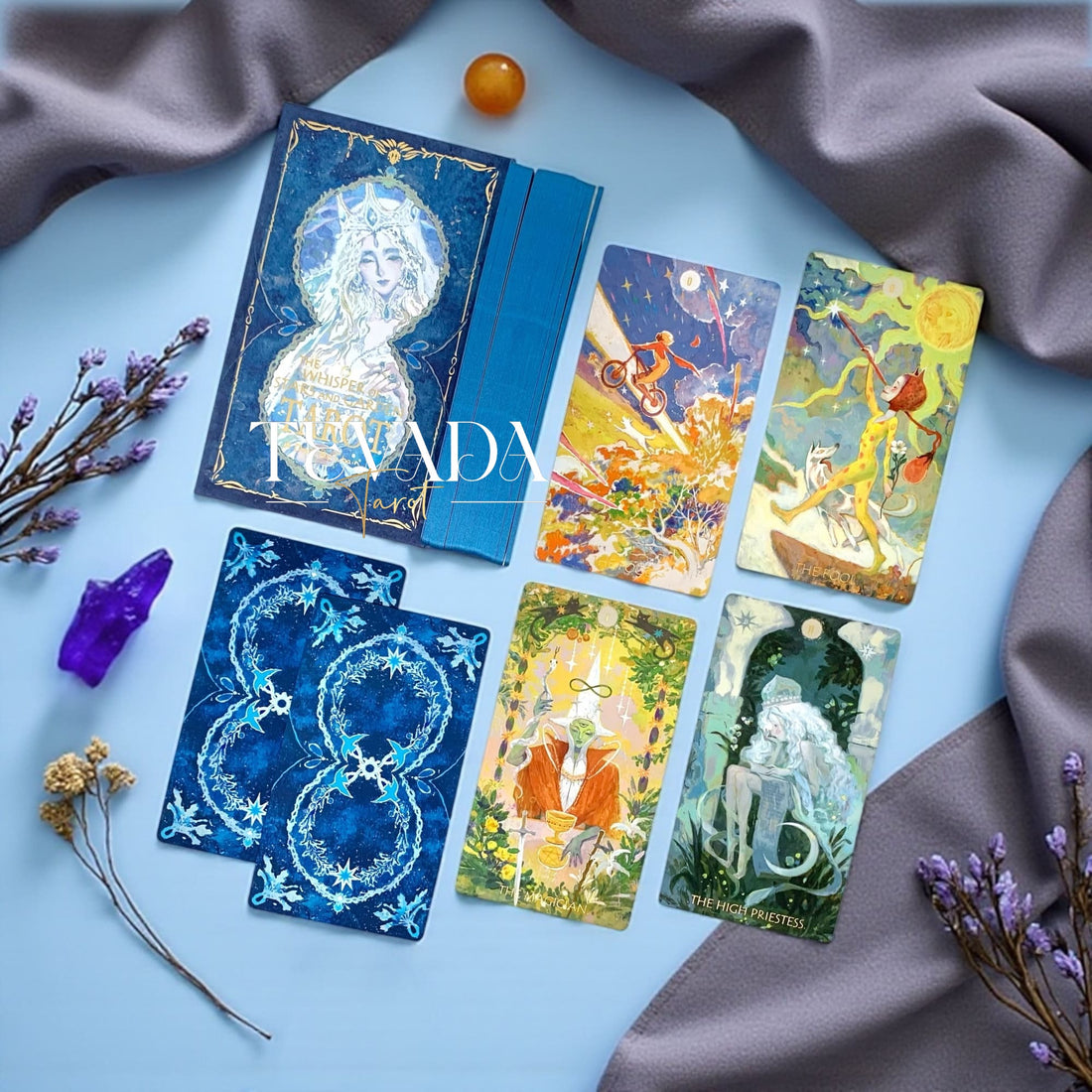 Whisper of Stars and Garden Tarot Starry Sky Edition gold foil edges celestial botanical indie tarot deck