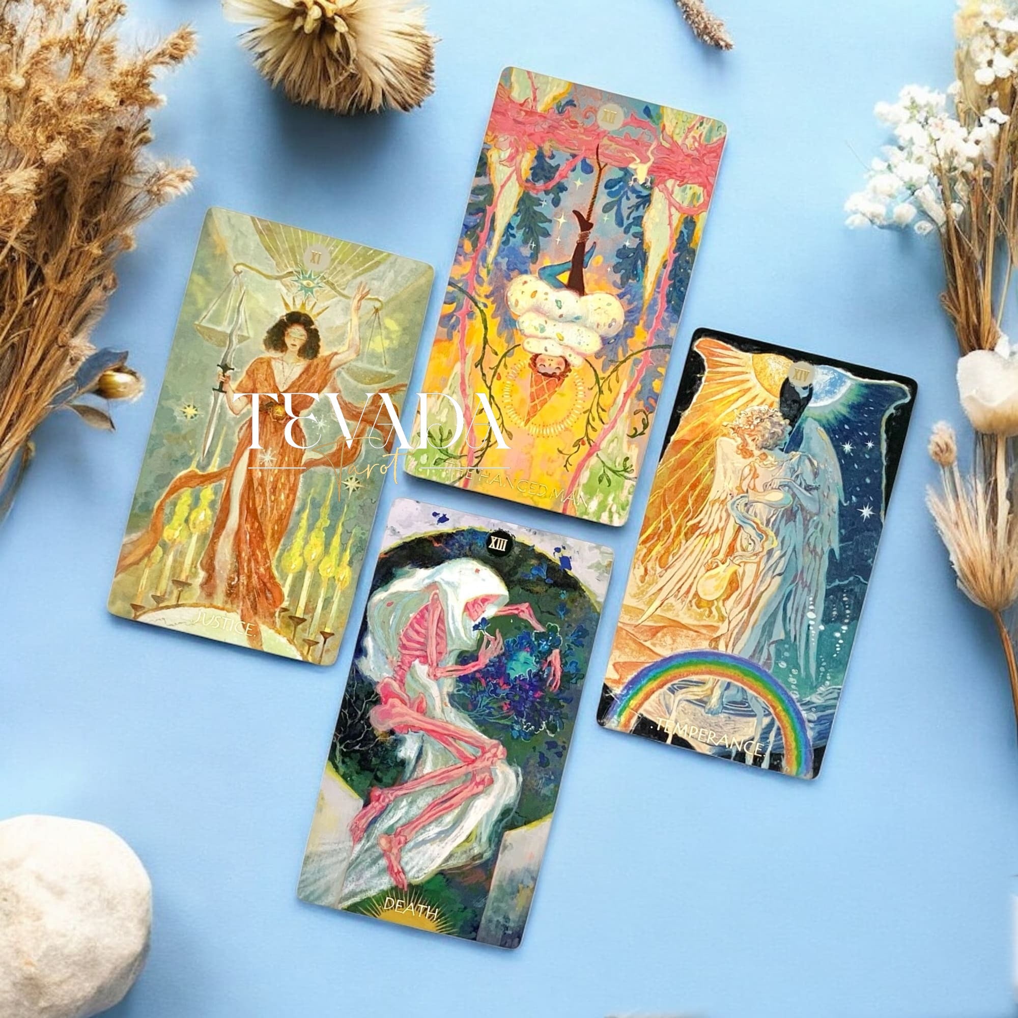 Whisper of Stars and Garden Tarot Starry Sky Edition gold foil edges celestial botanical indie tarot deck