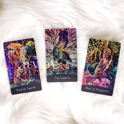 Experience intuitive guidance with The AfterLight Tarot. This 78-card deck blends Impressionist, Surrealist, and Magic-Realist art into a magical tool for self-discovery and transformation.