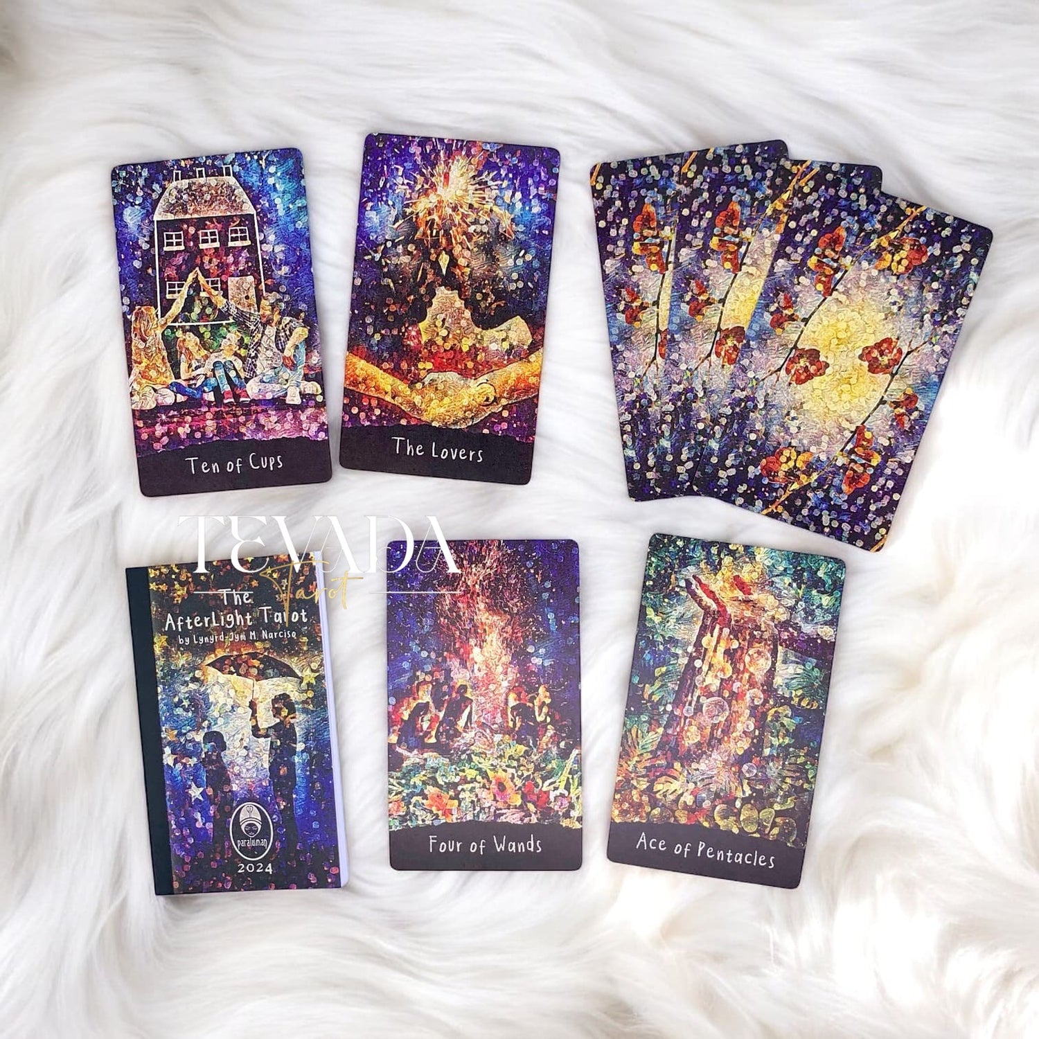 Experience intuitive guidance with The AfterLight Tarot. This 78-card deck blends Impressionist, Surrealist, and Magic-Realist art into a magical tool for self-discovery and transformation.