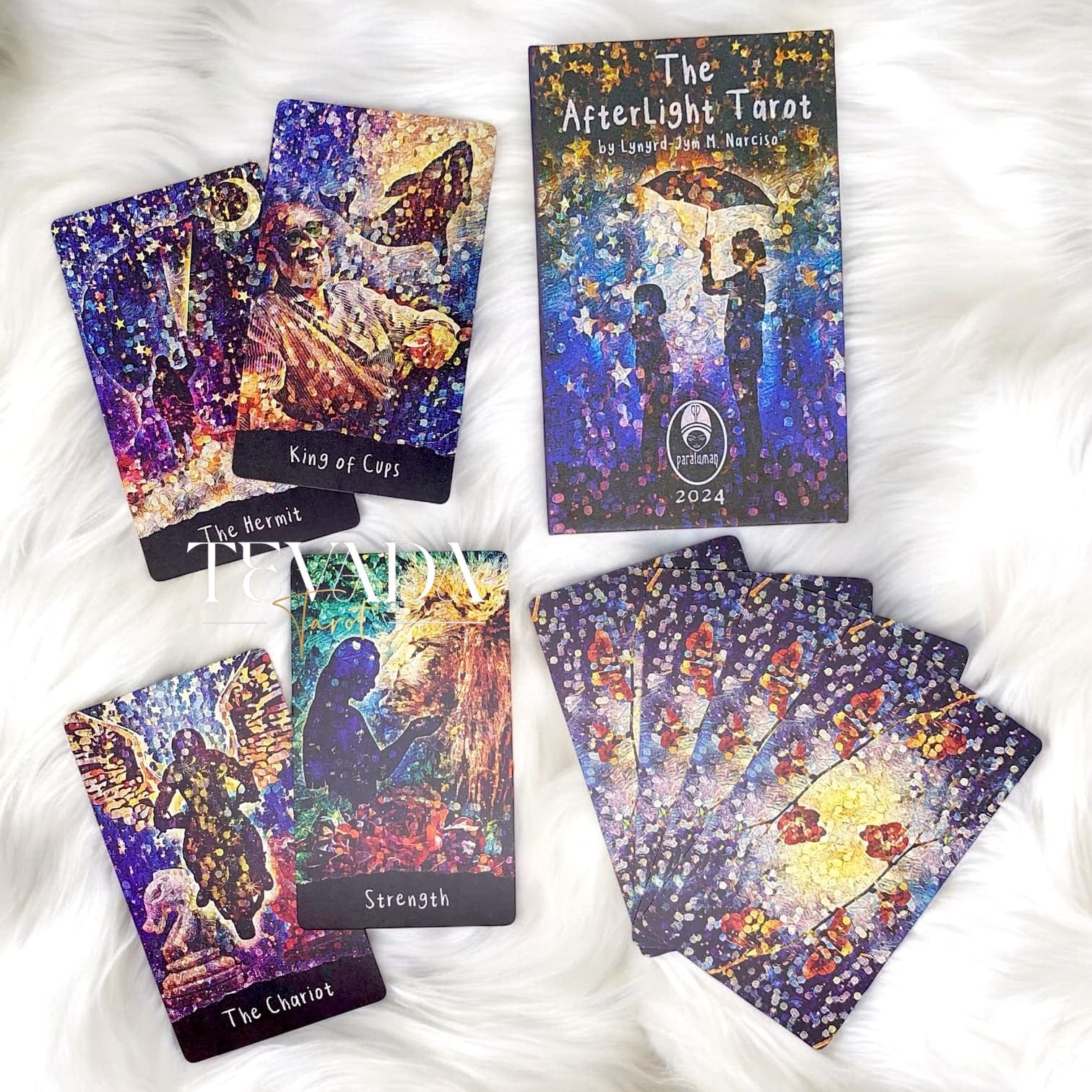 Experience intuitive guidance with The AfterLight Tarot. This 78-card deck blends Impressionist, Surrealist, and Magic-Realist art into a magical tool for self-discovery and transformation.