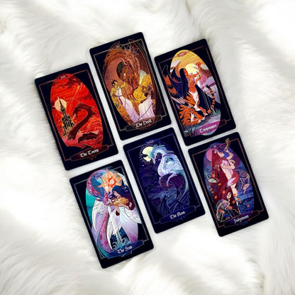 Discover The Children of Litha Tarot, an 80-card deck blending mythological creatures and nature symbolism. Hand-illustrated for intuitive readings, it unlocks clarity, guidance, and personal growth.