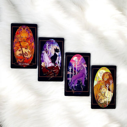 Discover The Children of Litha Tarot, an 80-card deck blending mythological creatures and nature symbolism. Hand-illustrated for intuitive readings, it unlocks clarity, guidance, and personal growth.