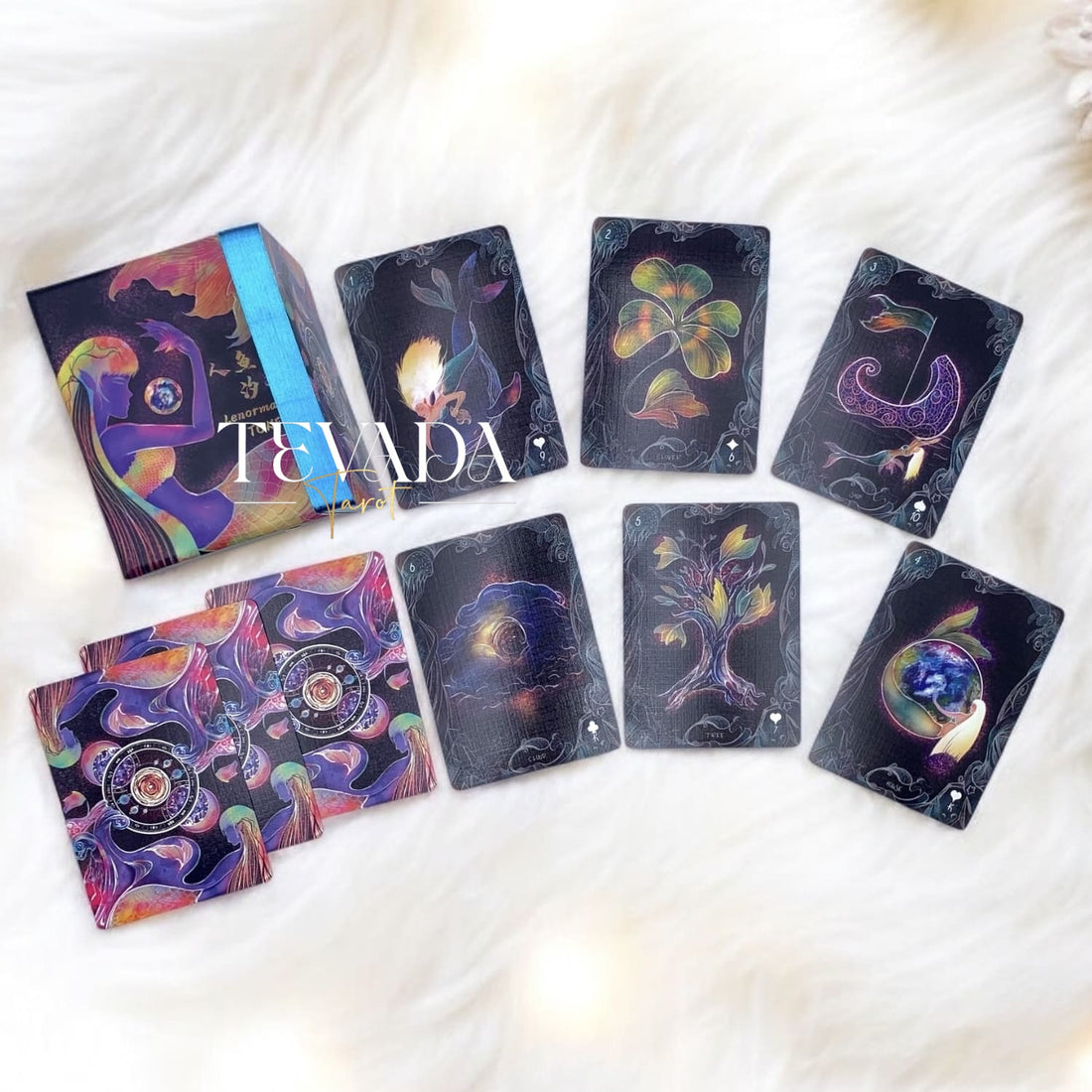 Uncover intuitive wisdom with The Mermaid Lenormand Deck. Dive into 36 beautifully illustrated cards inspired by oceanic magic and mystical mermaid themes for unique divination experiences.