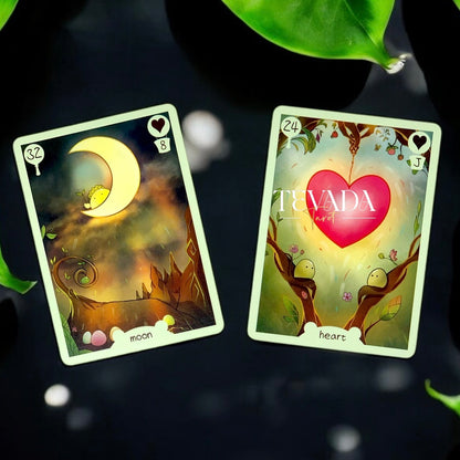 Discover the magical Tokfly Lenormand, a 36-card divination deck with cute slimes in a fantasy jungle, offering intuitive guidance for personal growth and clarity.