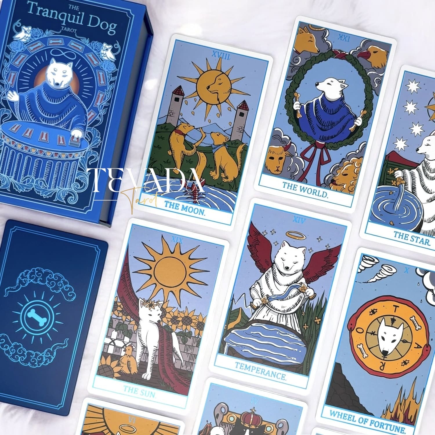 Discover The Tranquil Dog Tarot, featuring 78 calming cards that blend intuitive guidance with gentle dog imagery. Experience inner peace and clarity with every reading.