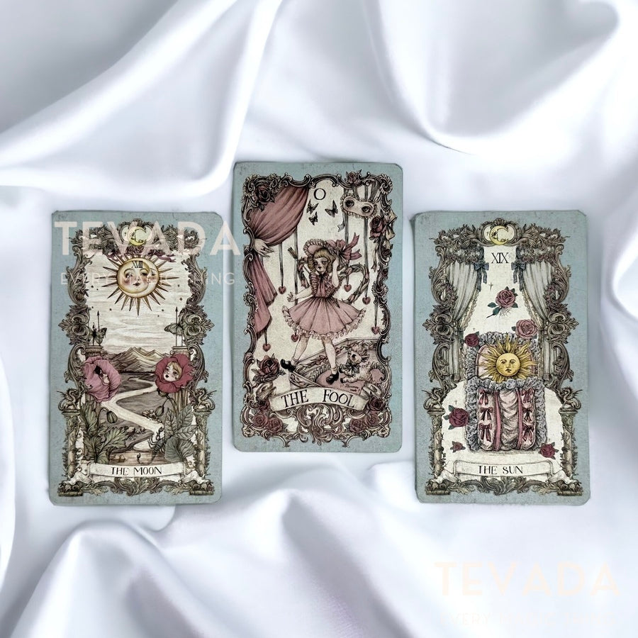 Uncover the Baroque magic of Vacant House Tarot Duo Set. A 79-card journey of intuitive insight and eco-conscious design awaits you