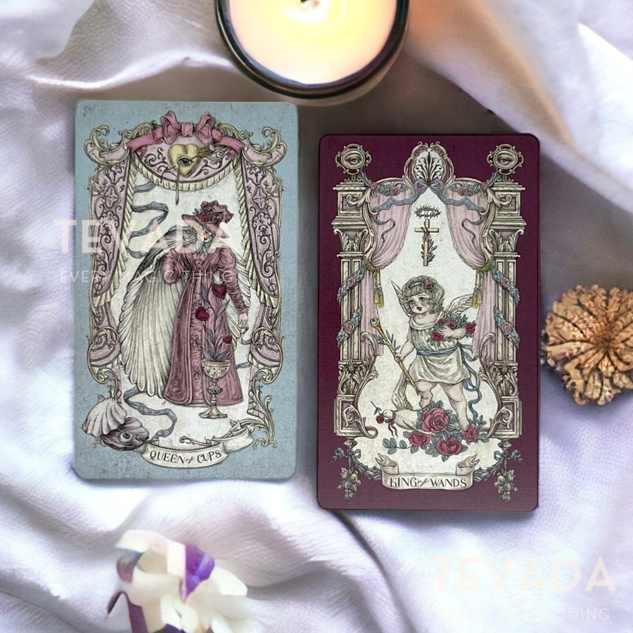 Uncover the Baroque magic of Vacant House Tarot Duo Set. A 79-card journey of intuitive insight and eco-conscious design awaits you