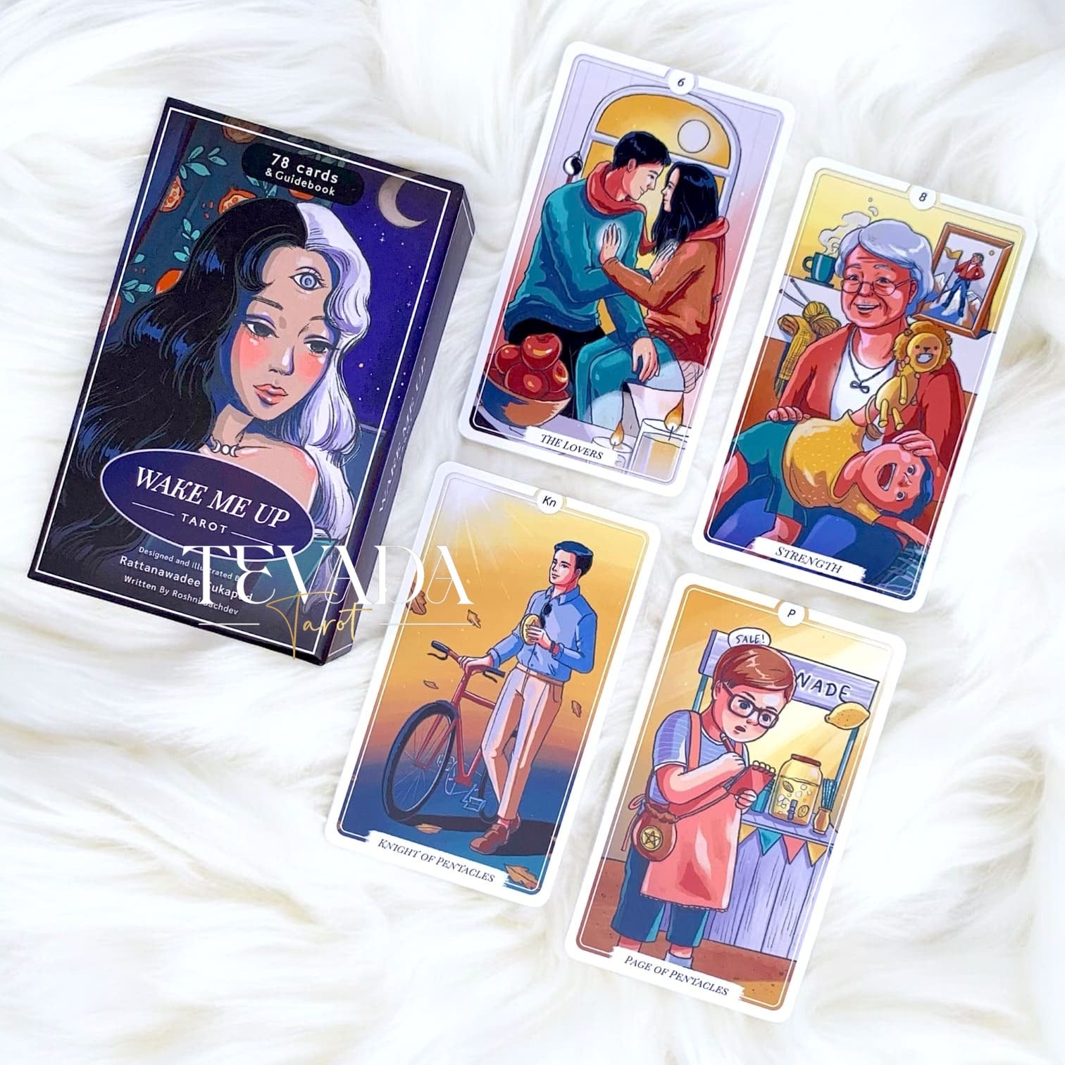 Wake Me Up Tarot II: A whimsical and vibrant 78-card deck capturing modern life&