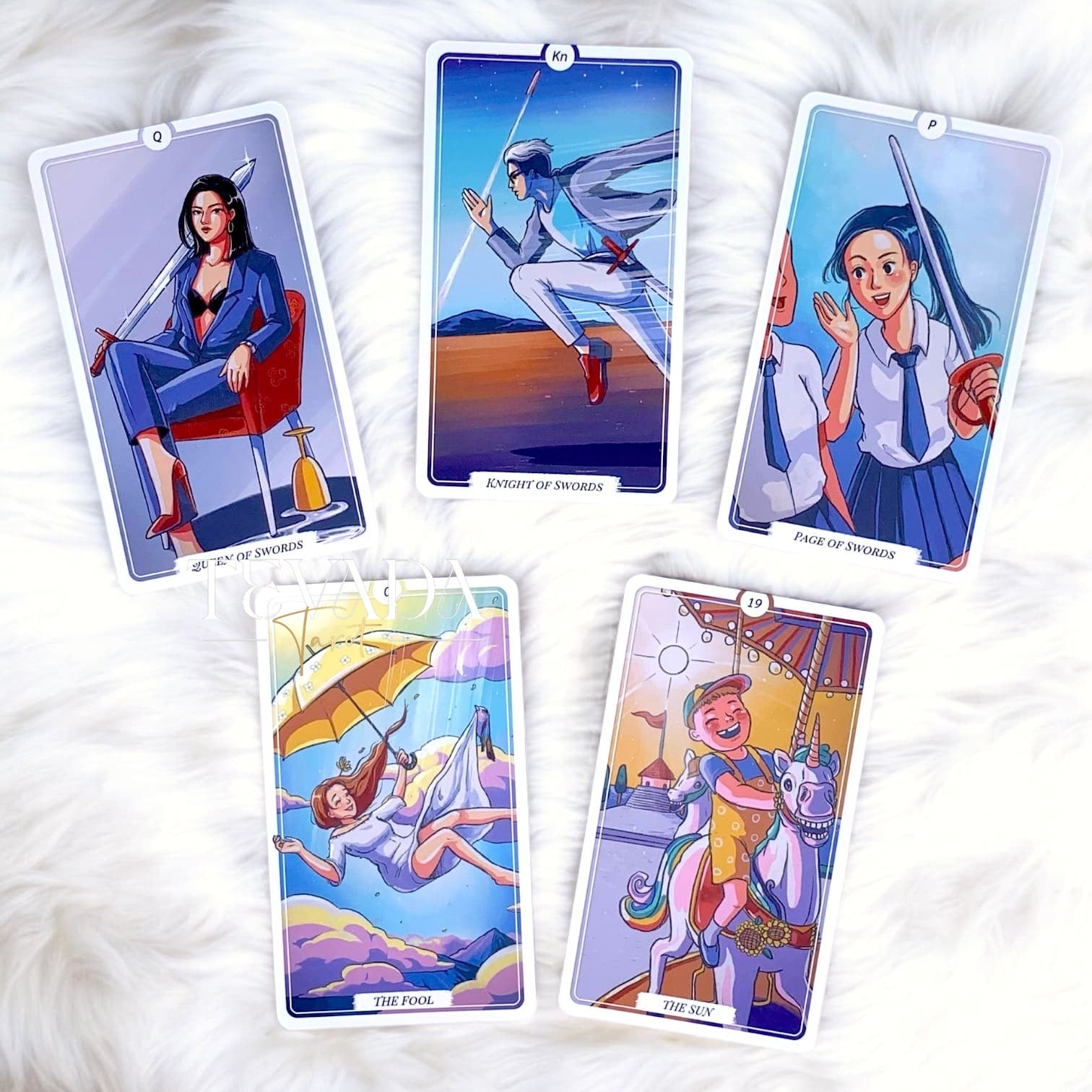 Wake Me Up Tarot II: A whimsical and vibrant 78-card deck capturing modern life&