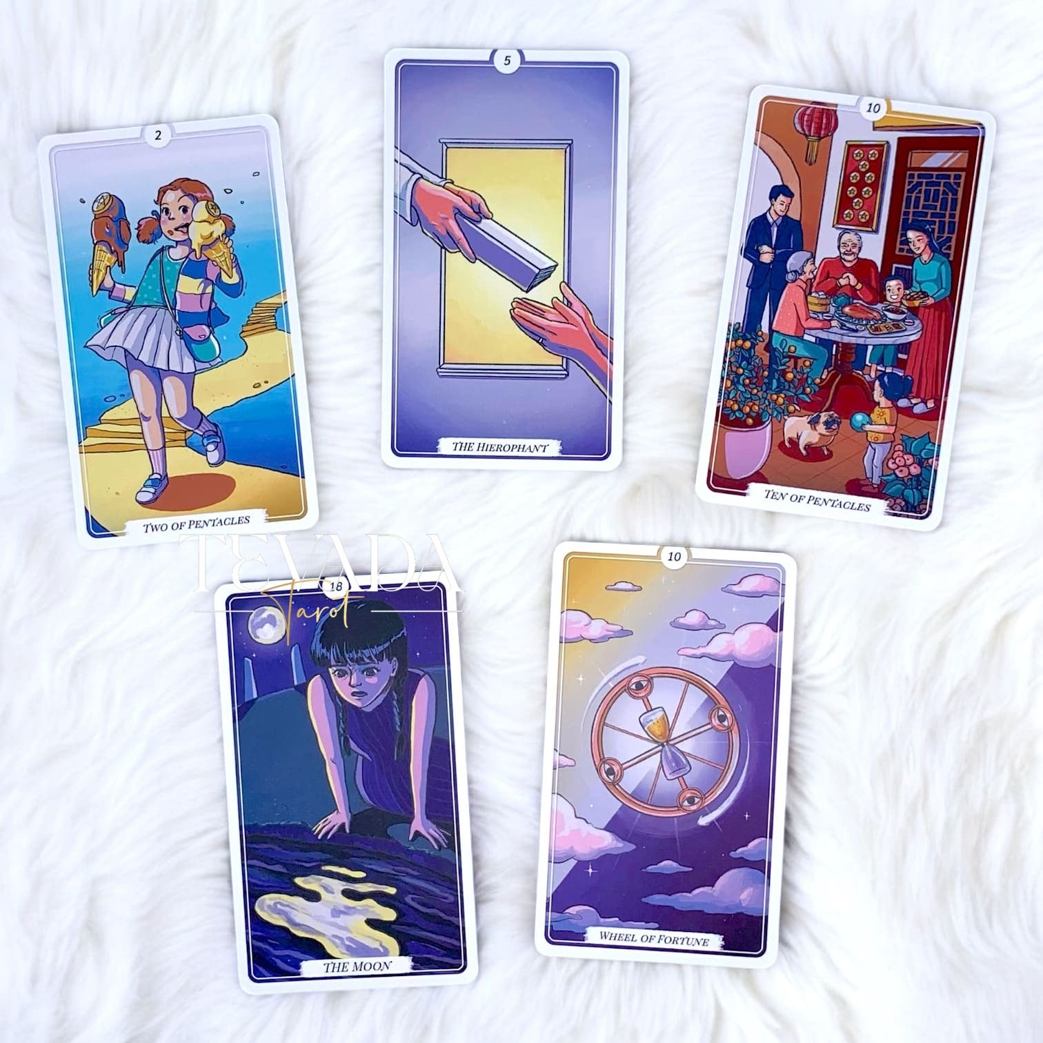 Wake Me Up Tarot II: A whimsical and vibrant 78-card deck capturing modern life&