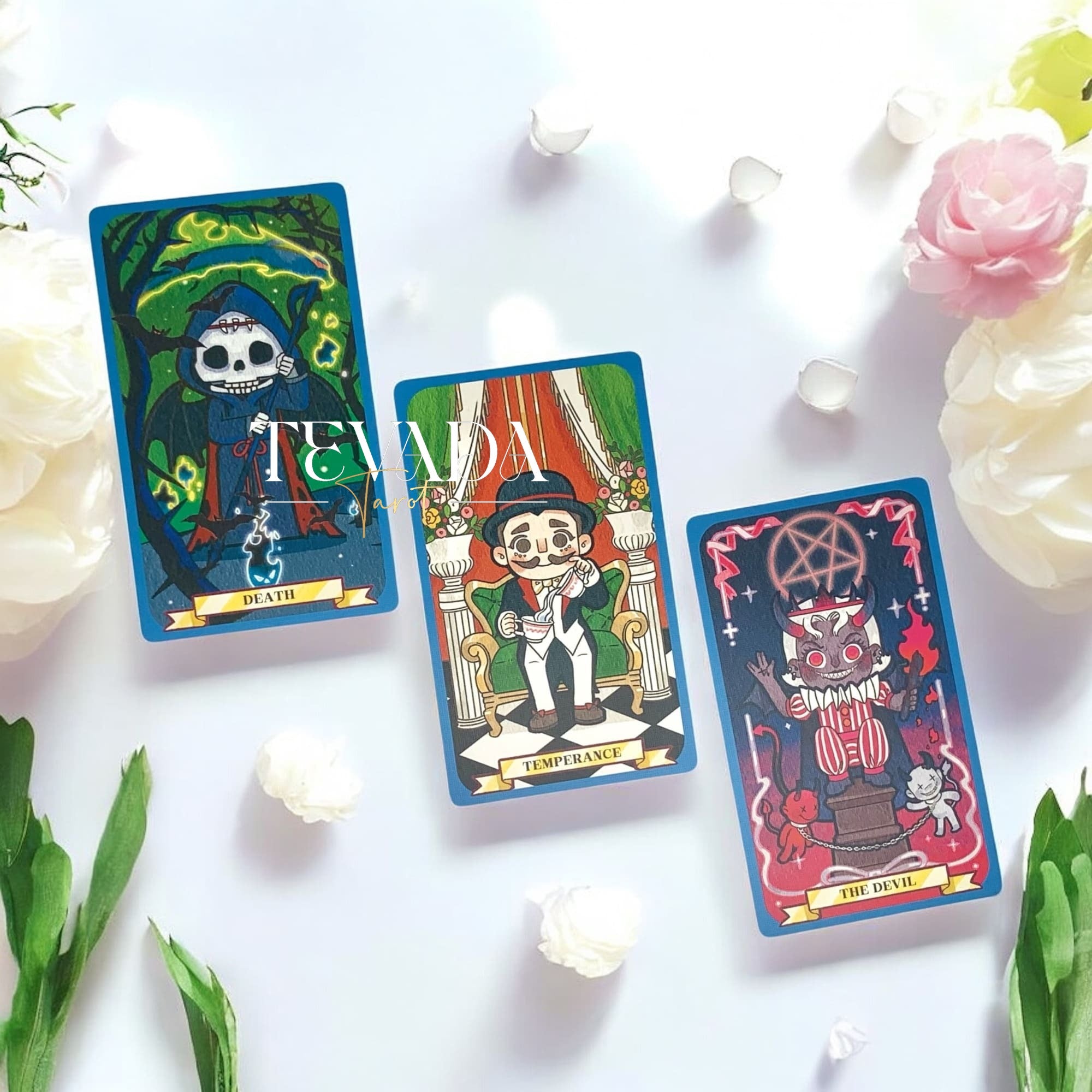 Discover the Walnut Puppet Tarot — a magical 78-card deck of courage, innocence, and cosmic wonder. Each oil-painted card inspires intuitive guidance and heartfelt self-discovery.