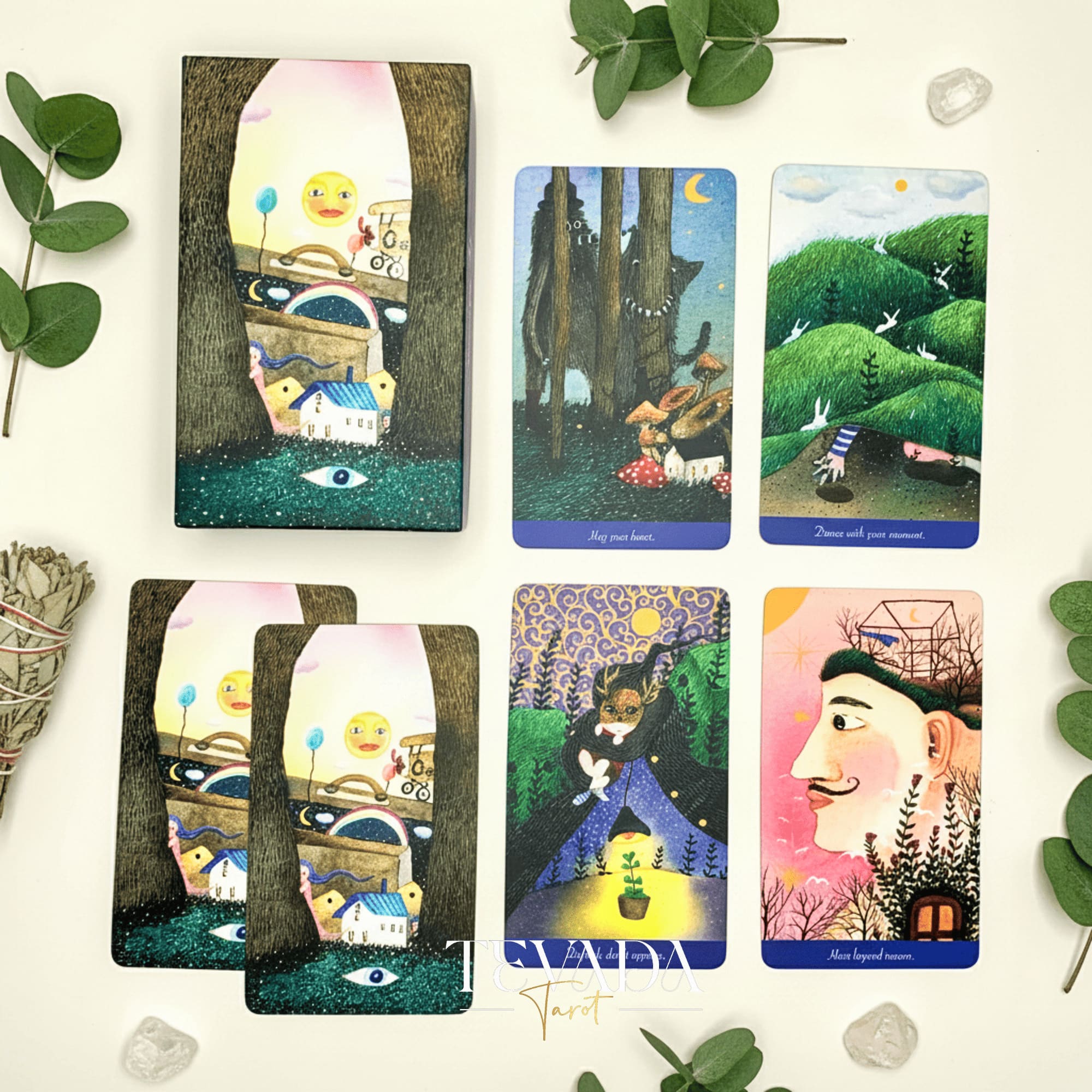 When I was young Oracle Deck featuring surreal cartoon art for inner child healing and self-acceptance.
