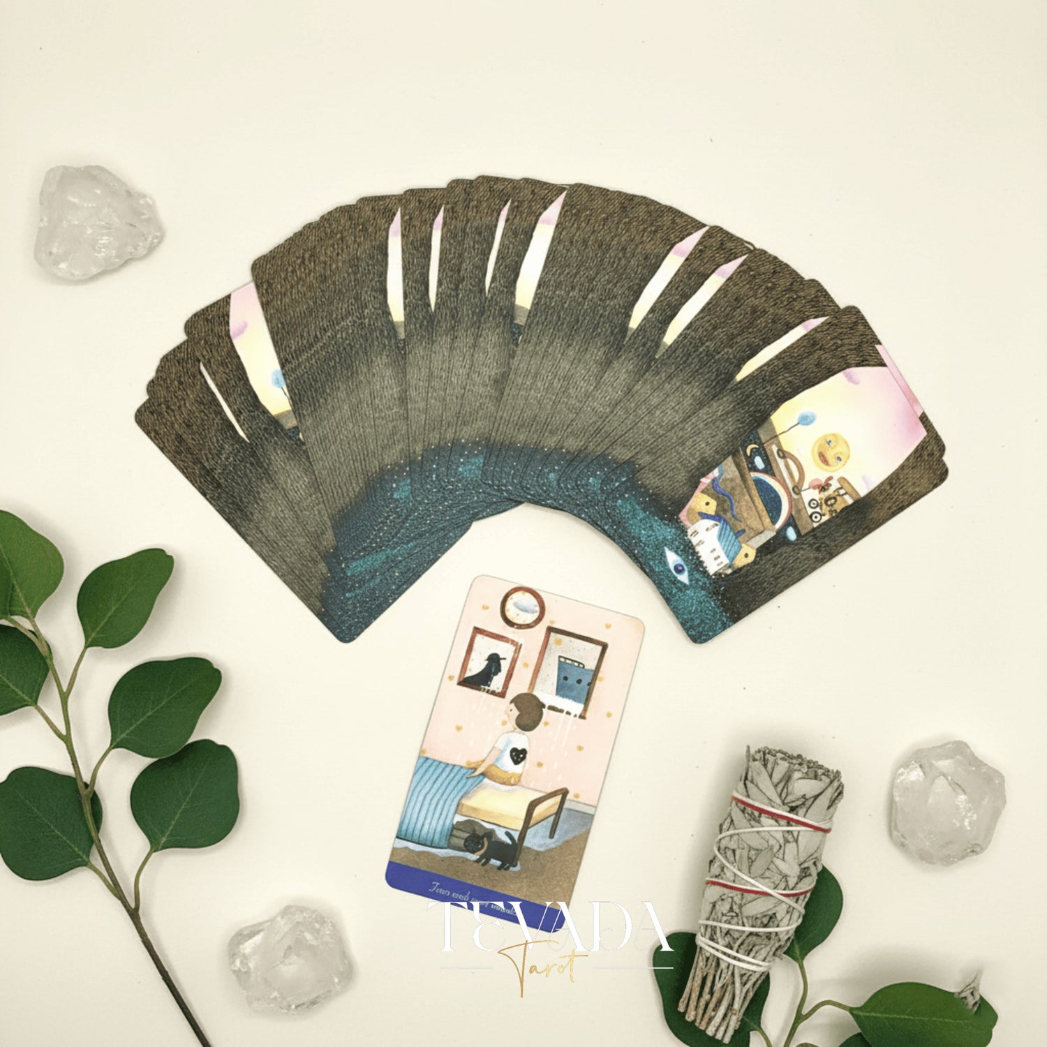 When I was young Oracle Deck featuring surreal cartoon art for inner child healing and self-acceptance.