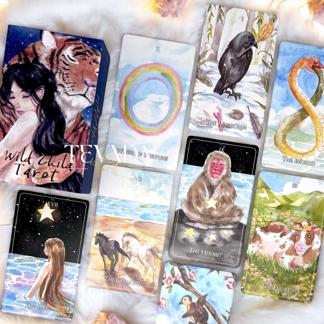 Unearth your inner wisdom with Wild Child Tarot II! Best-selling, hand-drawn animal cards guide you intuitively. Perfect for spiritual explorations. Shop now!