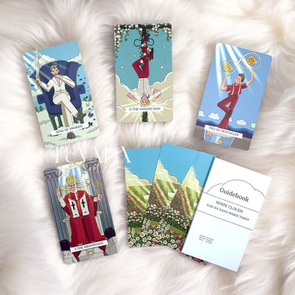 Sunshine &amp; Cartoons! White Clouds Tarot - 78-card deck with adorable art. Fun &amp; easy to understand, perfect for beginners &amp; tarot lovers.