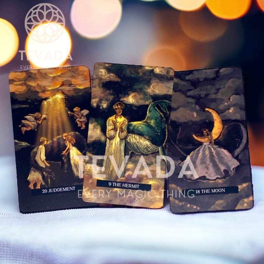 Dive into divination with our gothic-style Wishes from the Whales Tarot. An enchanting cartoon Tarot deck inspired by marine folklore. Ignite your spiritual journey