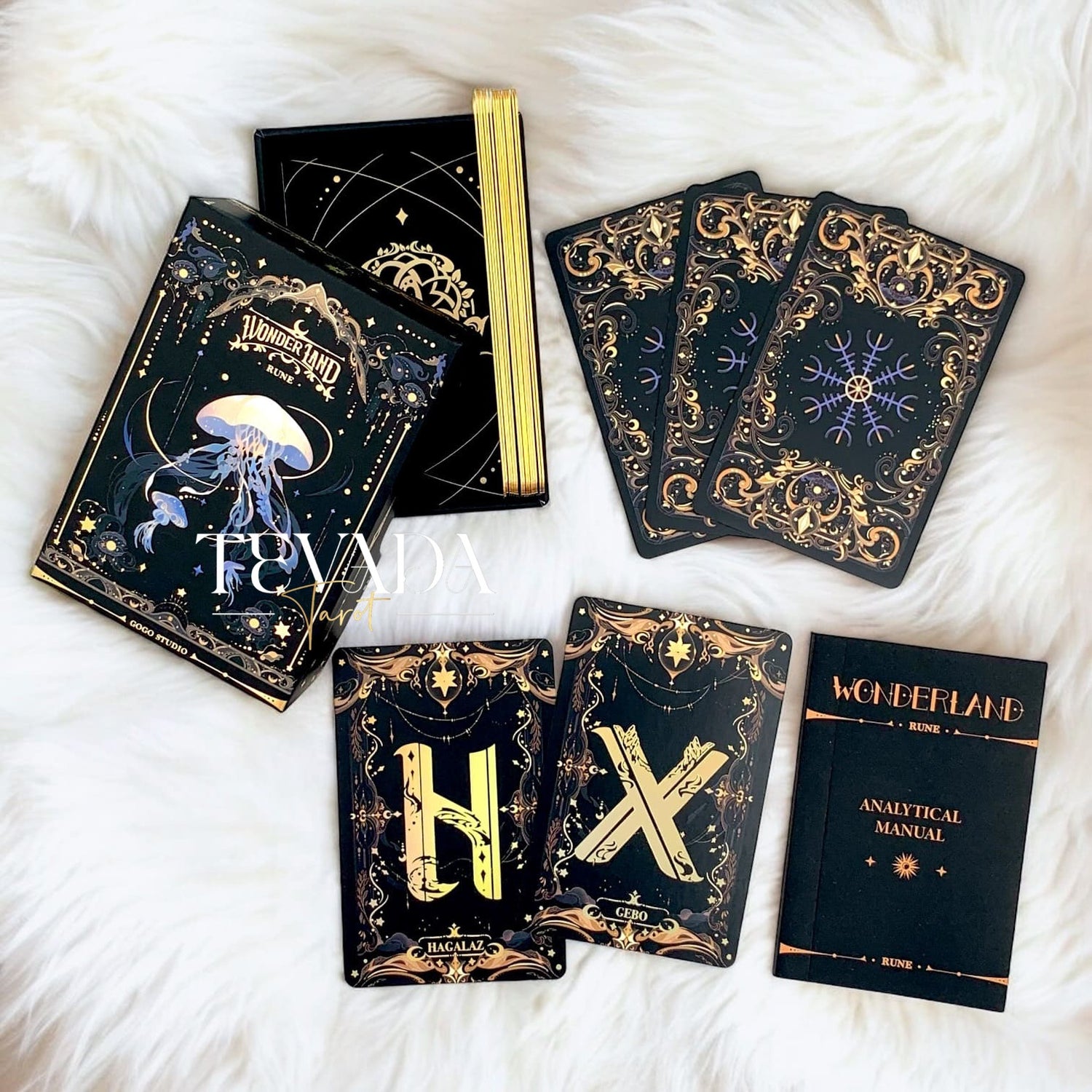 Unlock the secrets of the ancient world with Wonderland Runes. Featuring 27 gold-stamped cards, this deck offers intuitive guidance and insight into your spiritual journey.