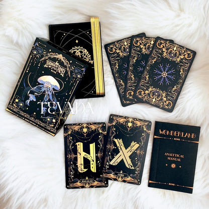 Unlock the secrets of the ancient world with Wonderland Runes. Featuring 27 gold-stamped cards, this deck offers intuitive guidance and insight into your spiritual journey.