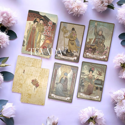 Discover the Yang Guifei Tarot — a vintage 78-card deck inspired by Chinese culture and mythology, perfect for intuitive readings and deep spiritual guidance.