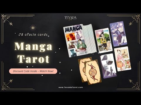 Manga Tarot Deck featuring funny Japanese comic style art for beginner friendly divination and healing.