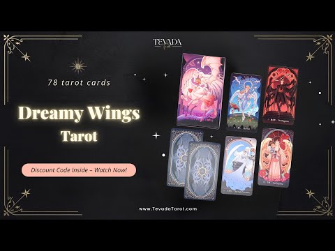 Dreamy Wings Tarot Deck whimsical cartoon Indie Tarot Cards for gentle shadow work and healing self-reflection.