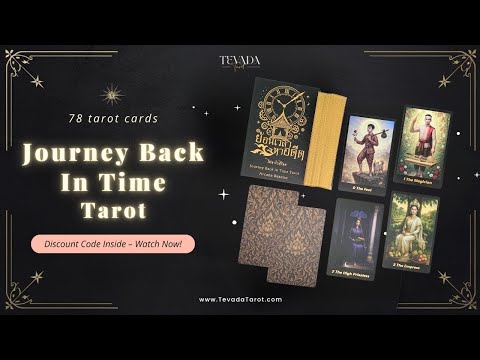 Journey Back In Time Tarot featuring traditional Thai artwork and ornate floral backs for intuitive divination.